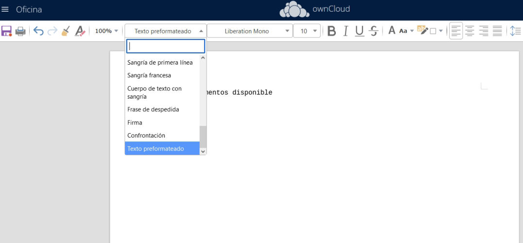 cloud privado con editor de textos y documentos gratuito